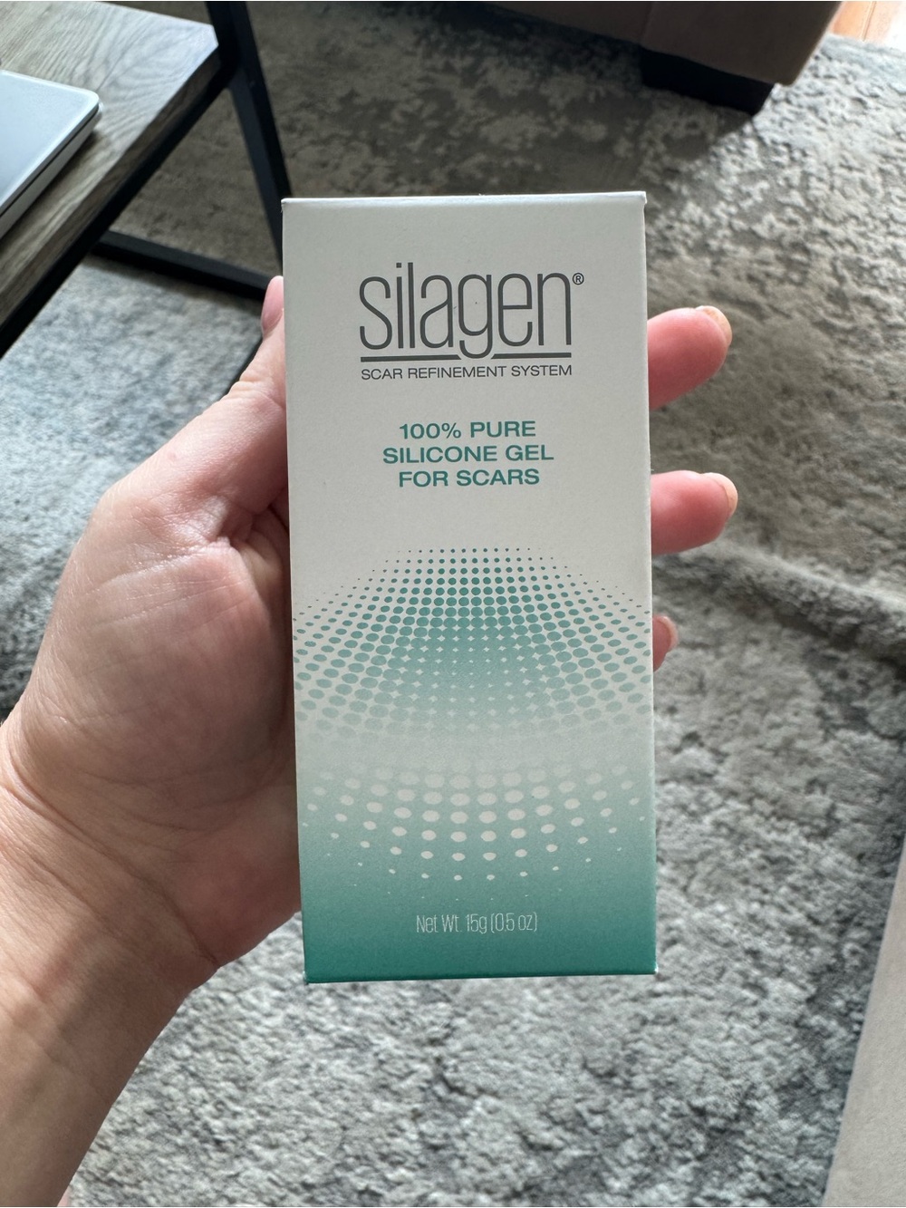100% Pure Silicone Gel for Scars — Teal/Green